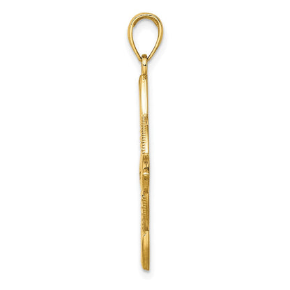 14K Gelbgold Großer Keltischer Ewigkeitsknoten-Charm
