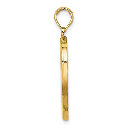 14K Gelbgold Großer Keltischer Knoten Herz-Charm