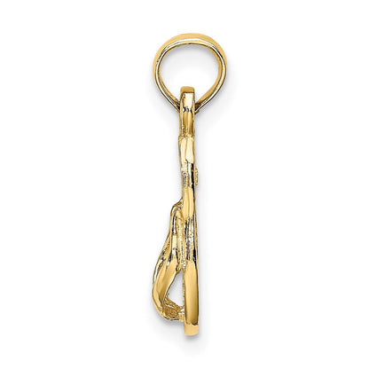 14K Gelbgold Einfach Flip-flop Charm
