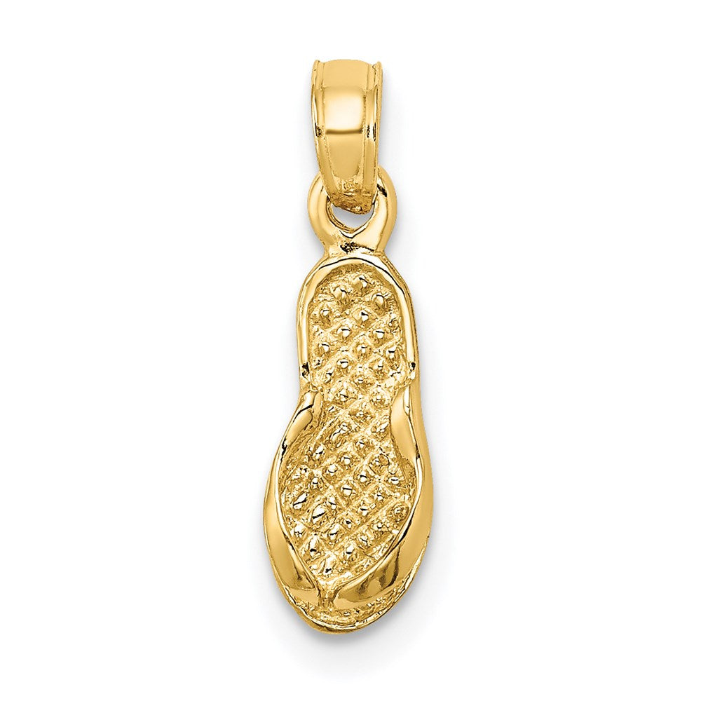 14K Gelbgold Einfach Flip-flop Charm