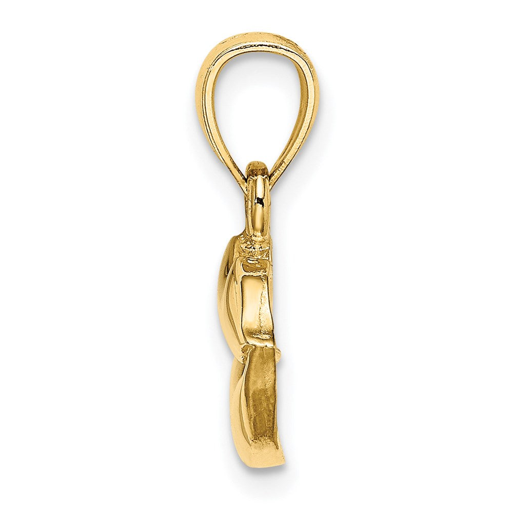 14K Gelbgold 2-D Polierter Lippen-Charm