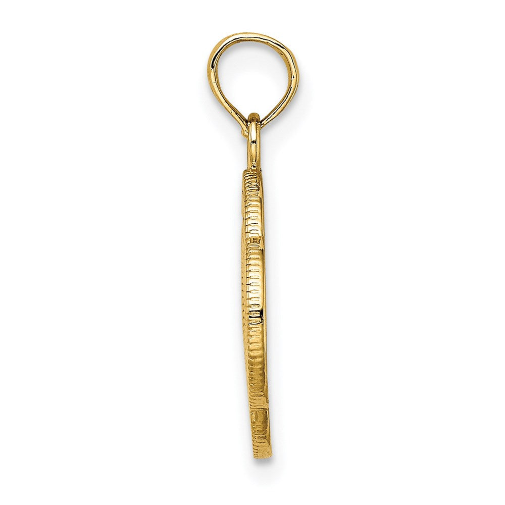 14K Gelbgold Klein Keltisch Memoire Knoten Kreis Charm