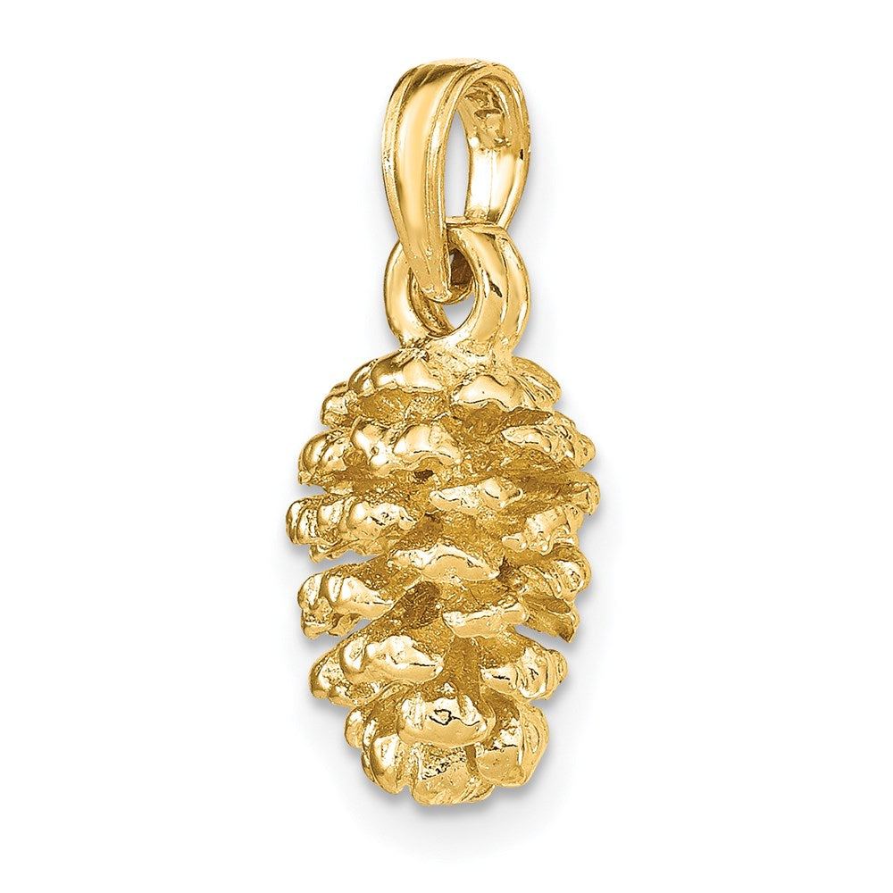 14K Gelbgold 3D-Tannenzapfen-Charm