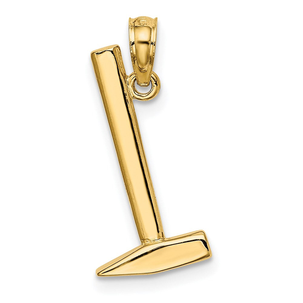 14K Gelbgold 3-D Hammer-Charm