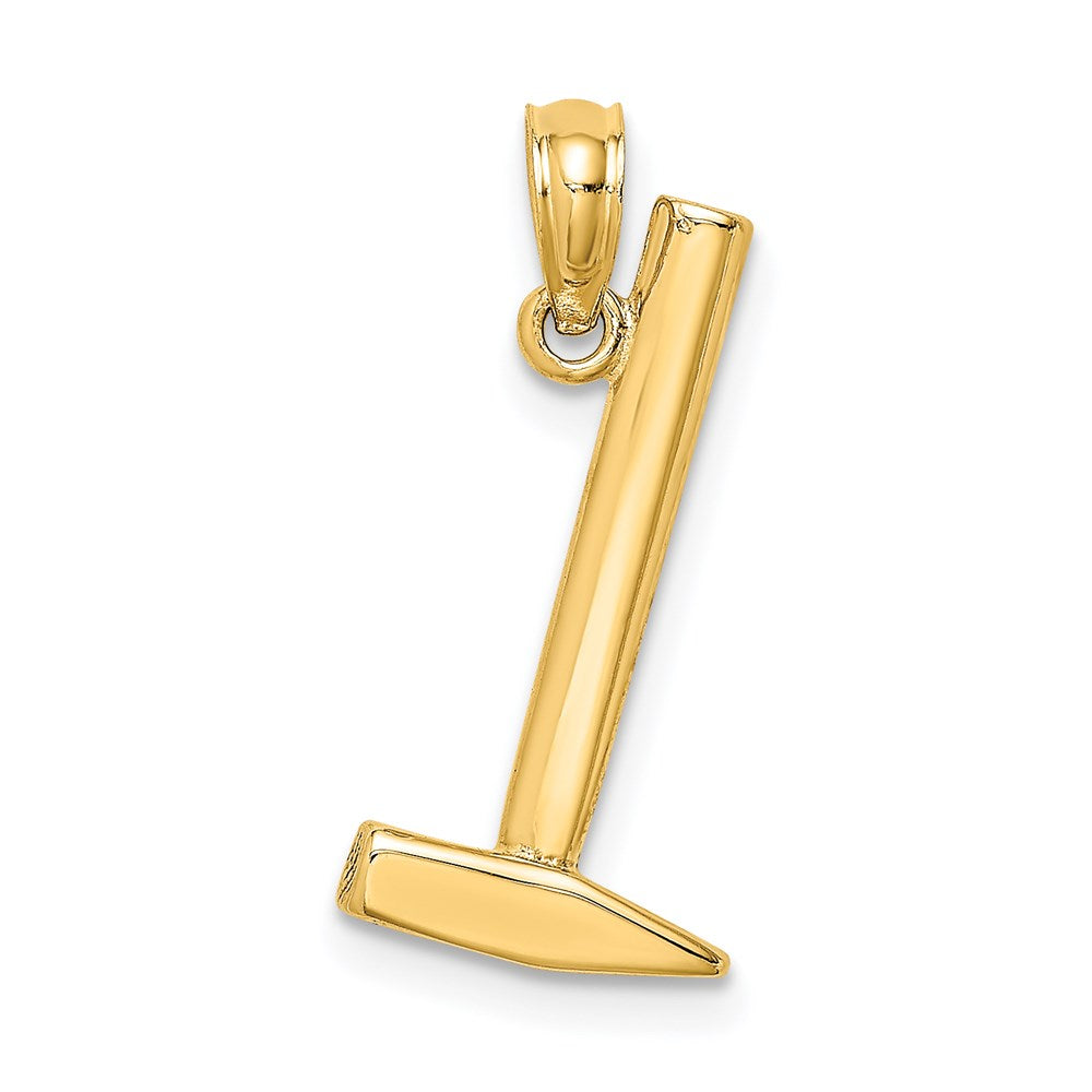 14K Gelbgold 3-D Hammer-Charm