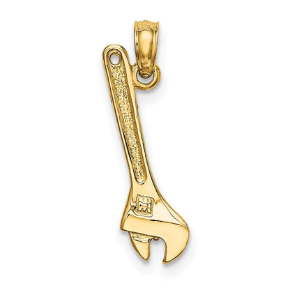 14K Gelbgold 3-d Verstellbar Wrench Charm