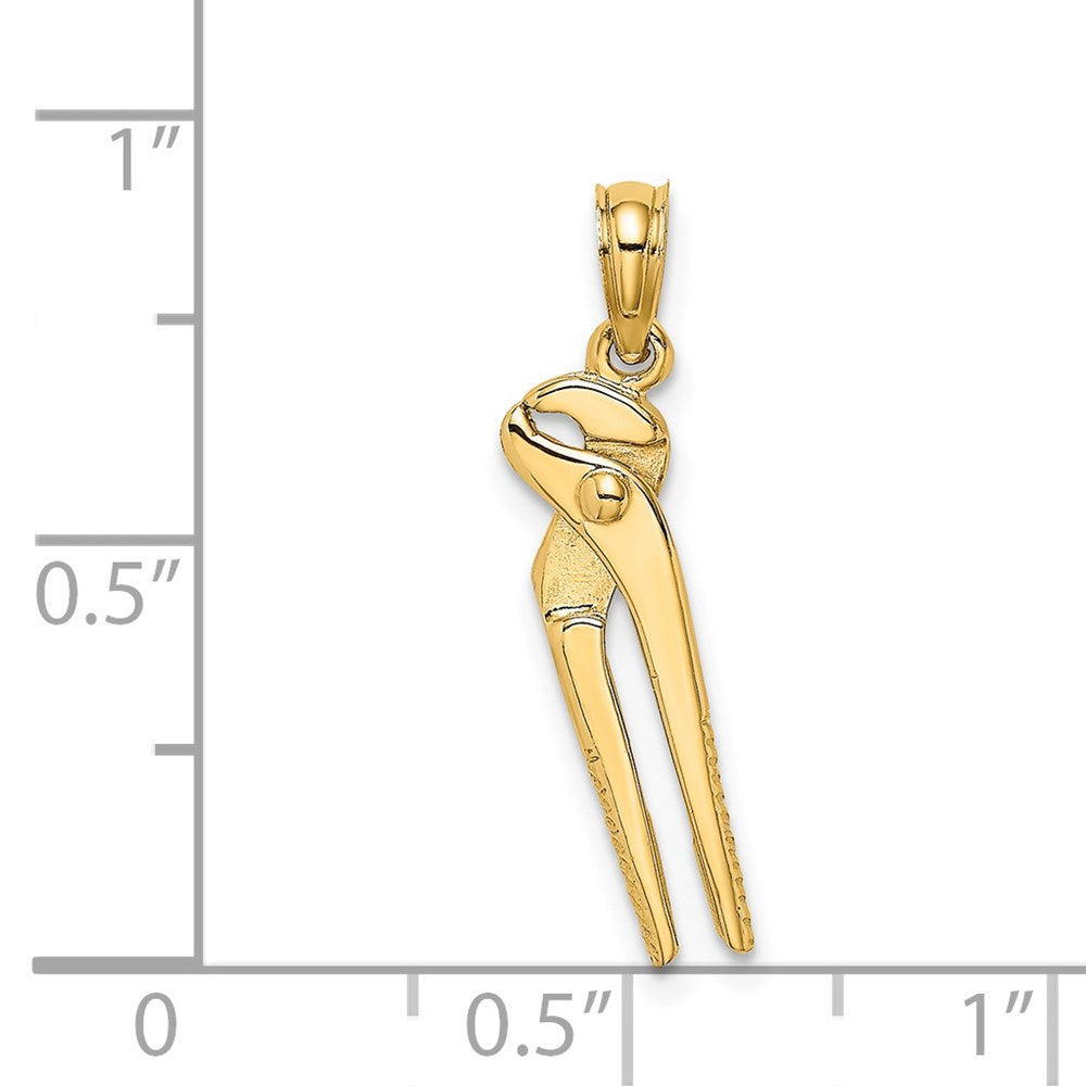 14K Gelbgold 3-d Beweglich Pliers Charm