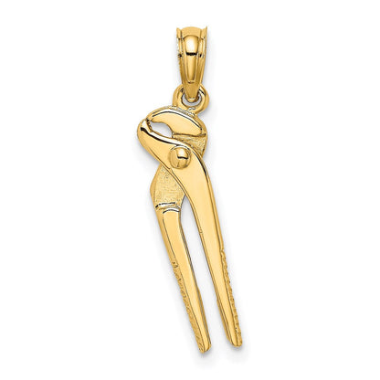 14K Gelbgold 3-d Beweglich Pliers Charm