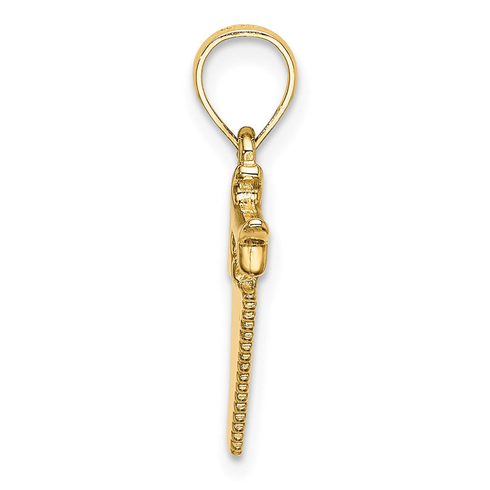 14K Gelbgold 3-d Saw Charm