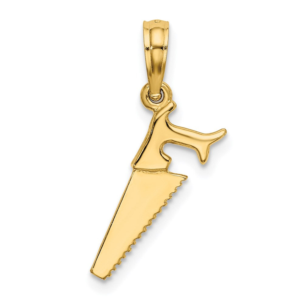 14K Gelbgold 3-d Saw Charm