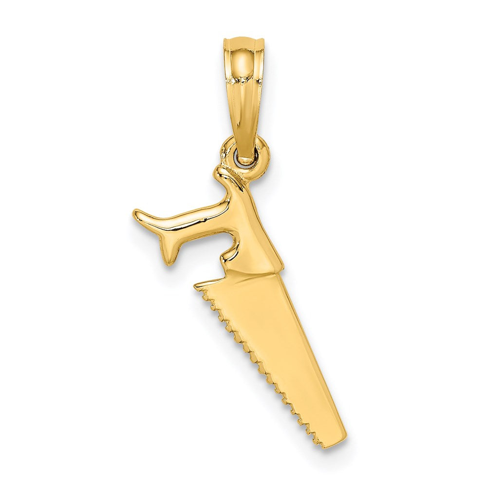 14K Gelbgold 3-d Saw Charm