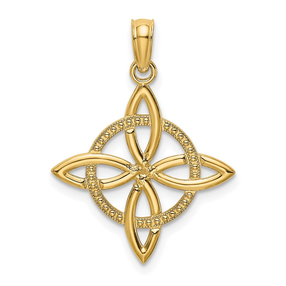 14K Gelbgold Klein Keltisch Memoire Knoten Charm