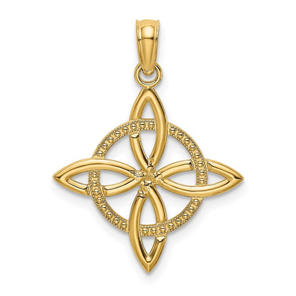 14K Gelbgold Klein Keltisch Memoire Knoten Charm