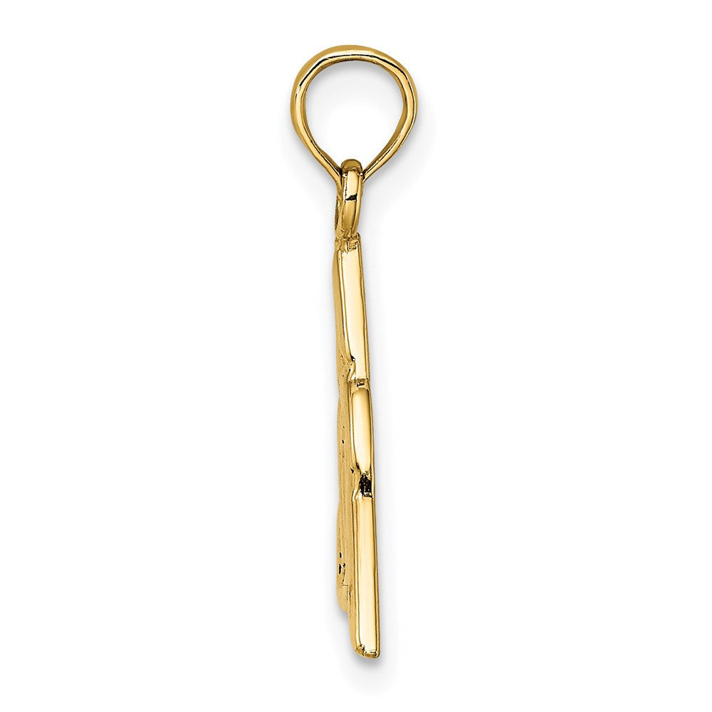 14K Gelbgold Klein Keltisch Dreifaltigkeit Knoten Charm