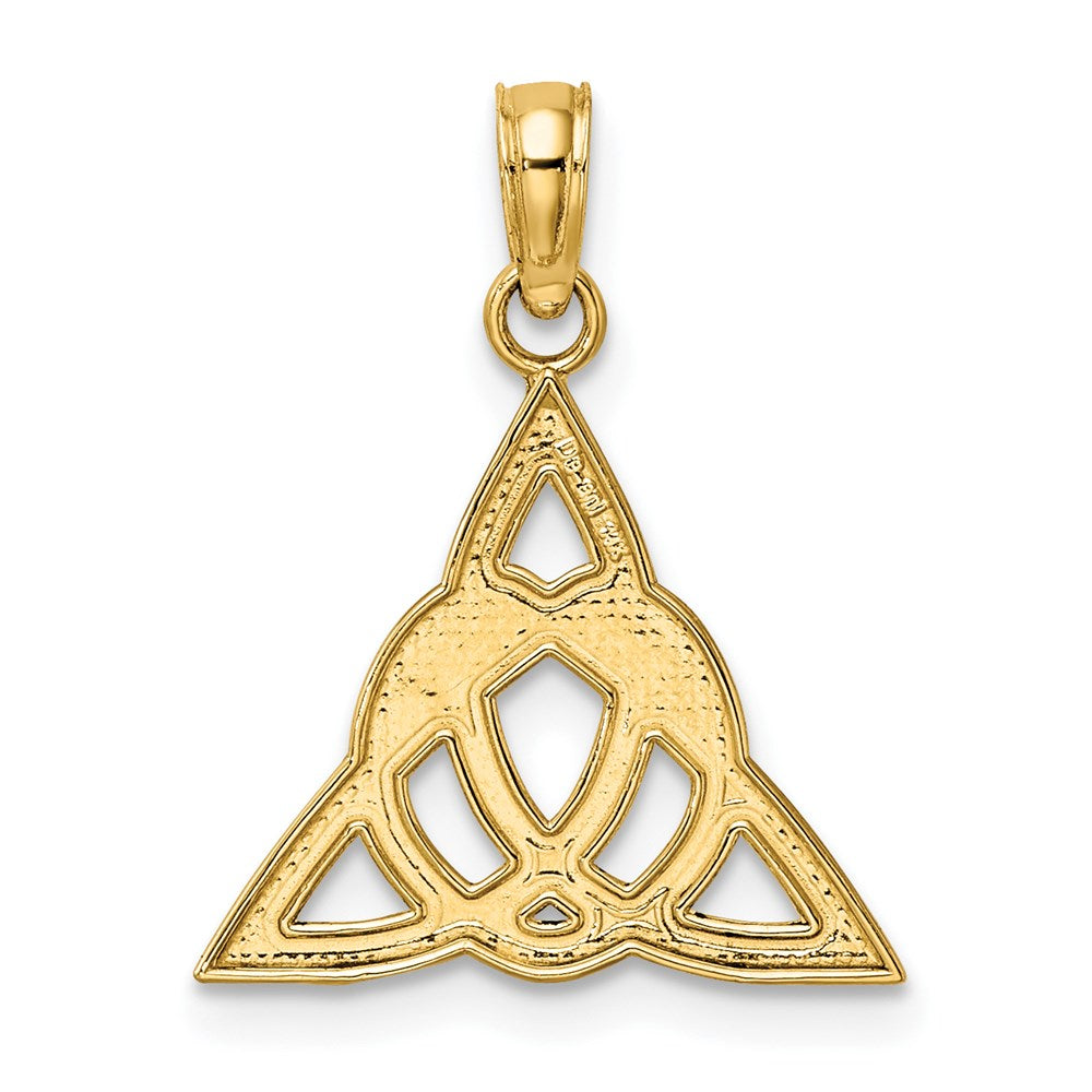 14K Gelbgold Klein Keltisch Dreifaltigkeit Knoten Charm
