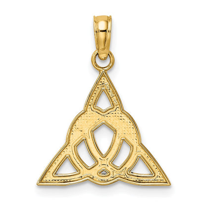 14K Gelbgold Klein Keltisch Dreifaltigkeit Knoten Charm