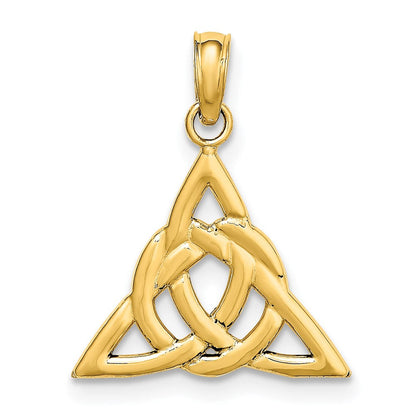 14K Gelbgold Klein Keltisch Dreifaltigkeit Knoten Charm