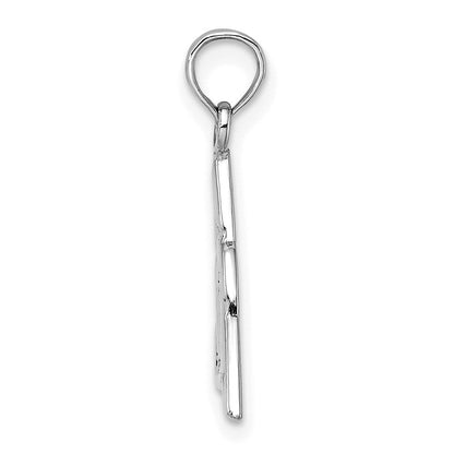 14K Weißgold Keltisch Dreifaltigkeit Knoten Charm