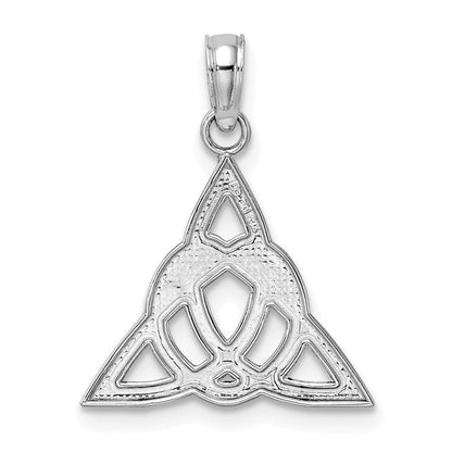14K Weißgold Keltisch Dreifaltigkeit Knoten Charm