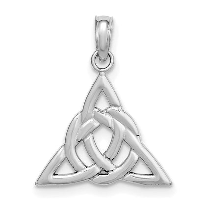 14K Weißgold Keltisch Dreifaltigkeit Knoten Charm