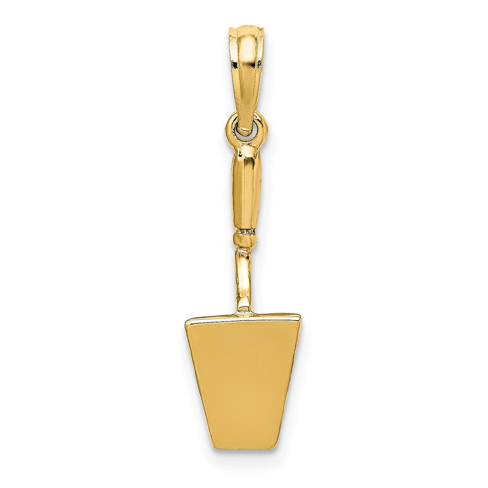 14K Gelbgold 3-d Concrete Tool Spatula Charm