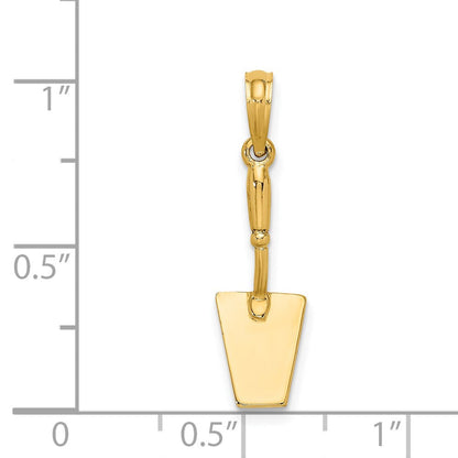 14K Gelbgold 3-d Concrete Tool Spatula Charm