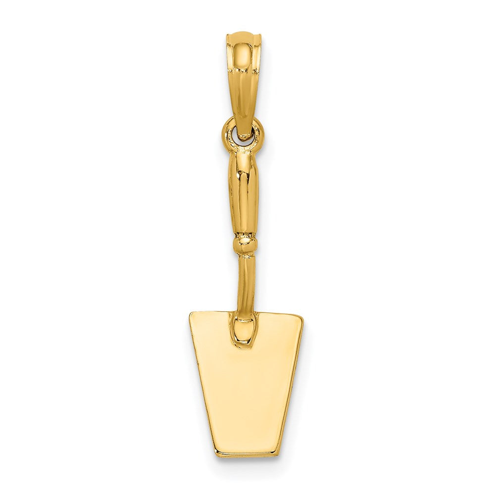 14K Gelbgold 3-d Concrete Tool Spatula Charm