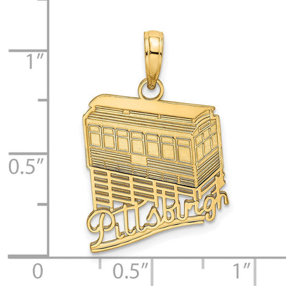 14K Gelbgold Pittsburgh Incline (Standseilbahn) Charm