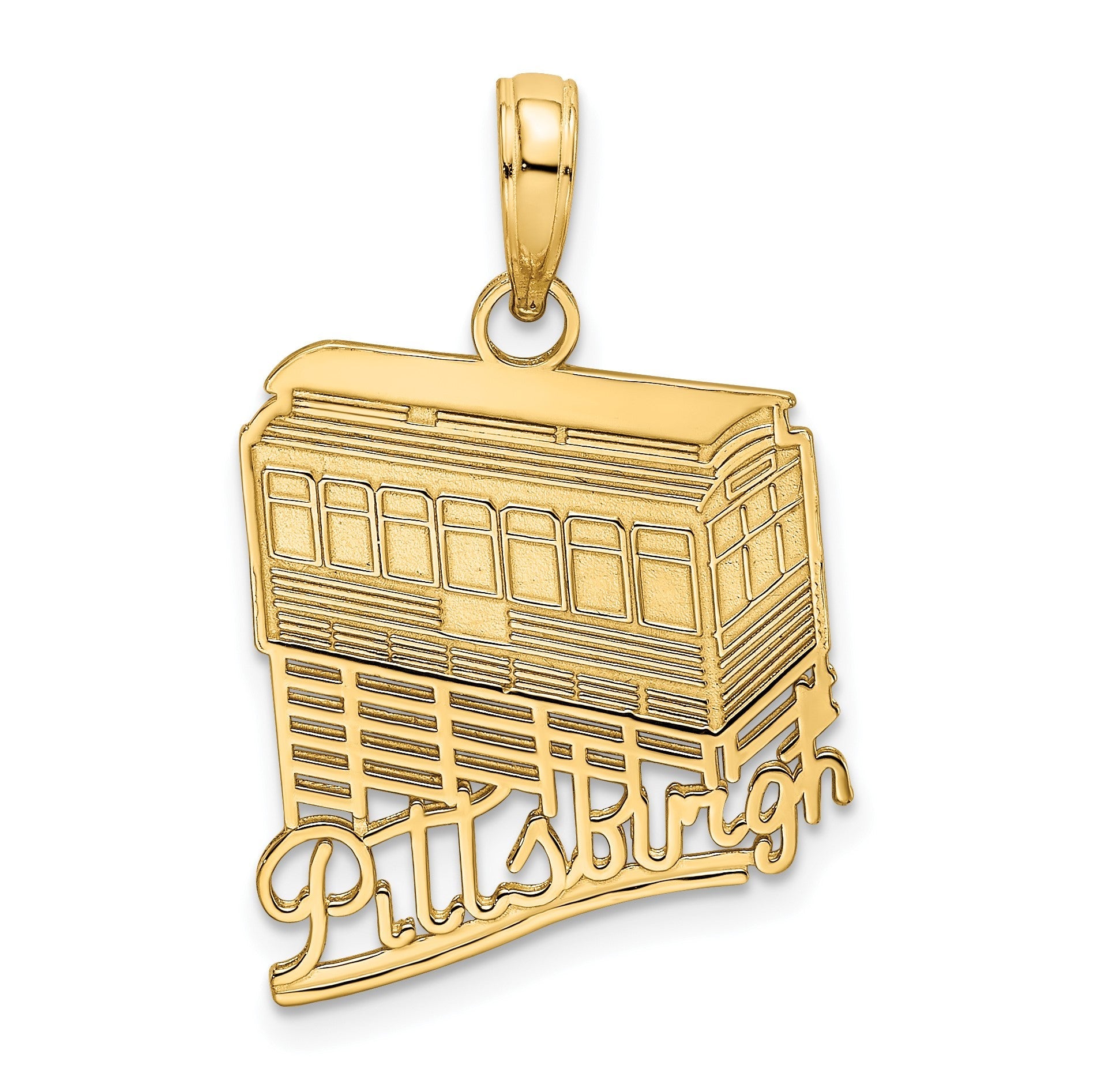14K Gelbgold Pittsburgh Incline (Standseilbahn) Charm