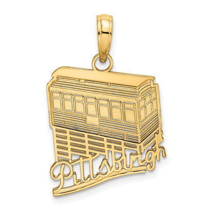 14K Gelbgold Pittsburgh Incline (Standseilbahn) Charm