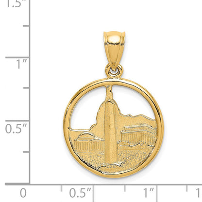 14K Gelbgold Washington D.C. Skyline Kreis-Charm