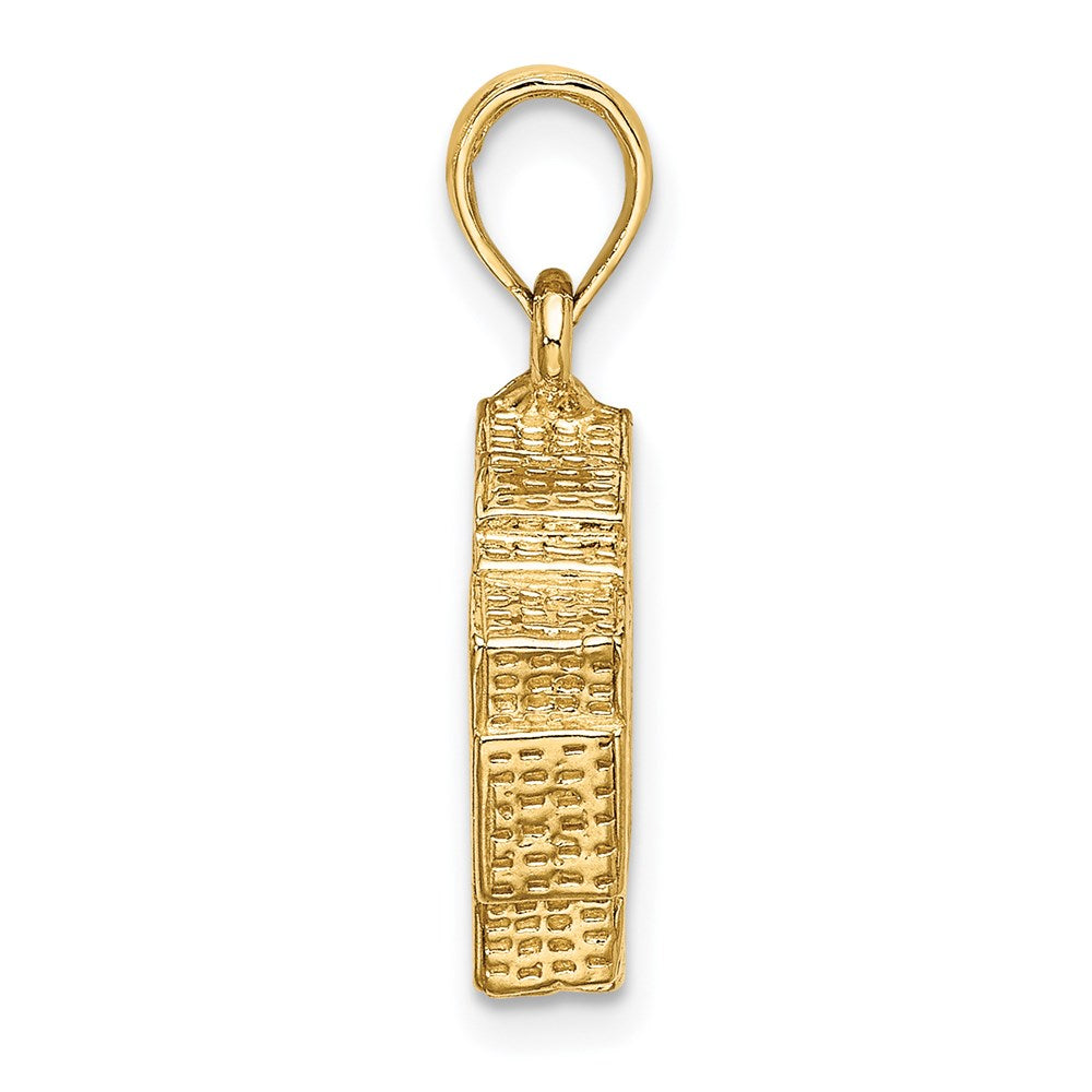 14K Gelbgold 3D-Charm „Pentagon-Übersicht Arlington VA, Vereinigte Staaten“
