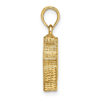 14K Gelbgold 3D-Charm „Pentagon-Übersicht Arlington VA, Vereinigte Staaten“