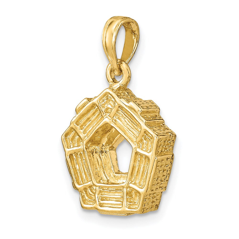 14K Gelbgold 3D-Charm „Pentagon-Übersicht Arlington VA, Vereinigte Staaten“
