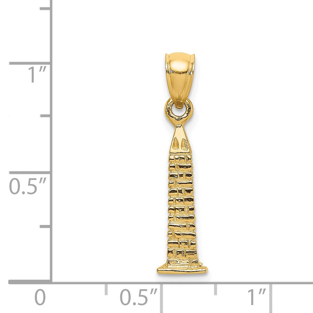 14K Gelbgold 3D-Anhänger "Washington Monument