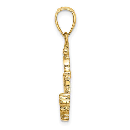 14K Gelbgold Charm mit Profil des Kapitols von Washington D.C