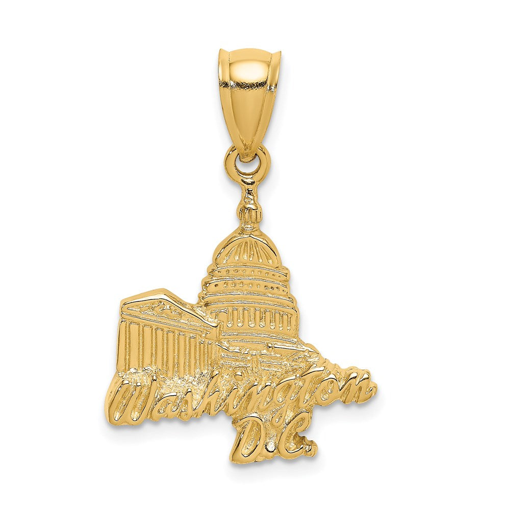 14K Gelbgold Charm mit Profil des Kapitols von Washington D.C