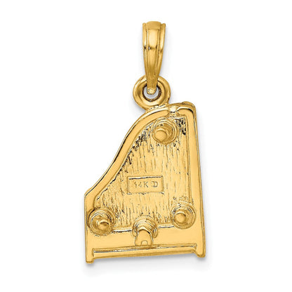 14K Gelbgold 3-D Flügel-Charm mit aufklappbarem Deckel