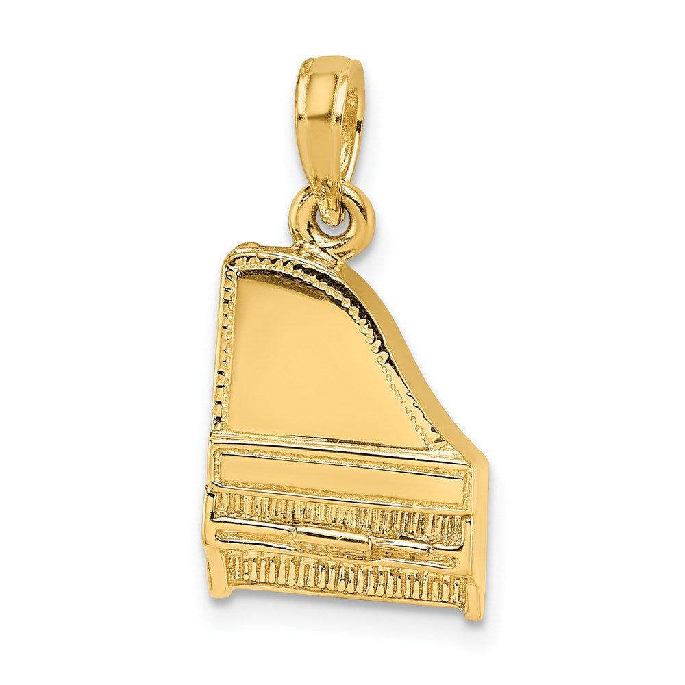 14K Gelbgold 3-D Flügel-Charm mit aufklappbarem Deckel