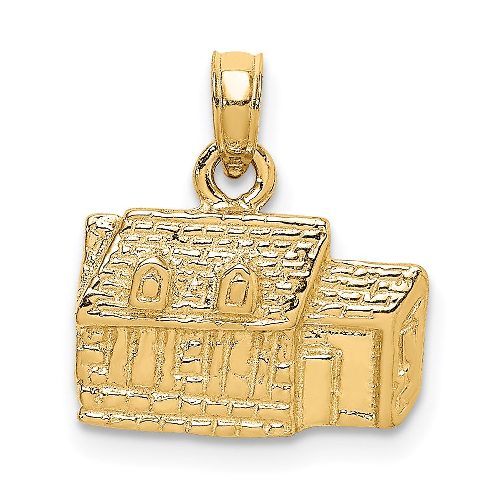 14K Gelbgold 3D KINGS ARMS TAVERN WILLIAMSBURG VA Charm