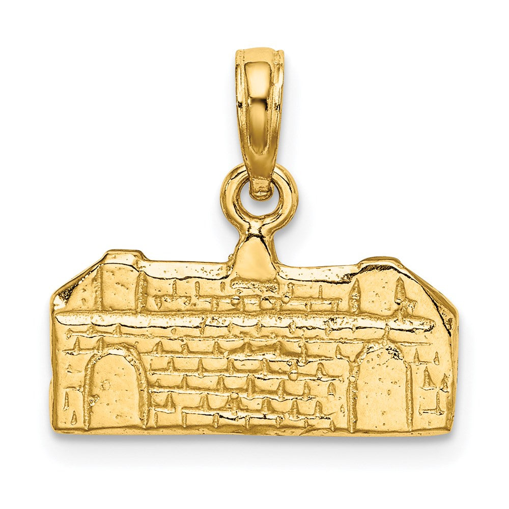 14k Gelbgold 3D-Charm „WREN BUILDINGS WILLIAMSBURG VA“