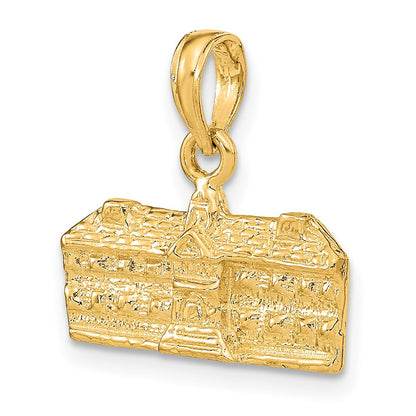 14k Gelbgold 3D-Charm „WREN BUILDINGS WILLIAMSBURG VA“