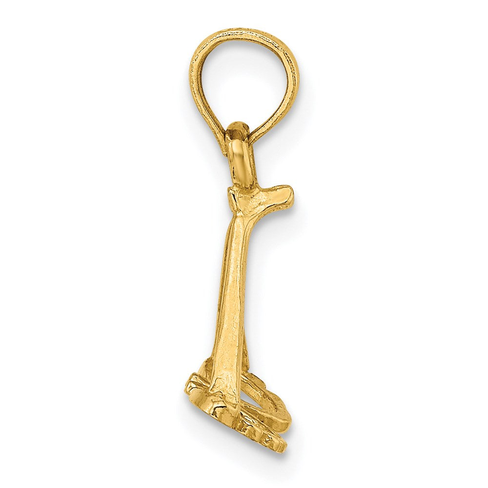 14K Gelbgold 3-d Poliert Schmetterling Sunglasses Charm