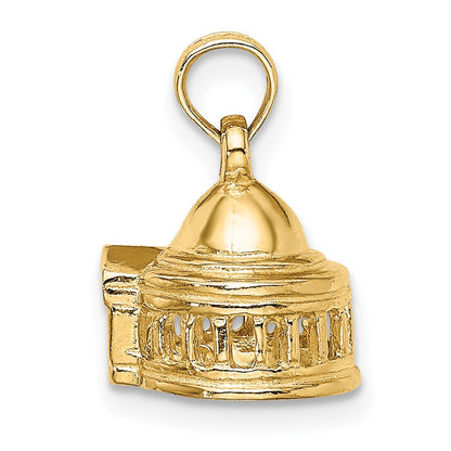 14K Gelbgold 3D-Charm „Jefferson Memorial Gebäude Washington“