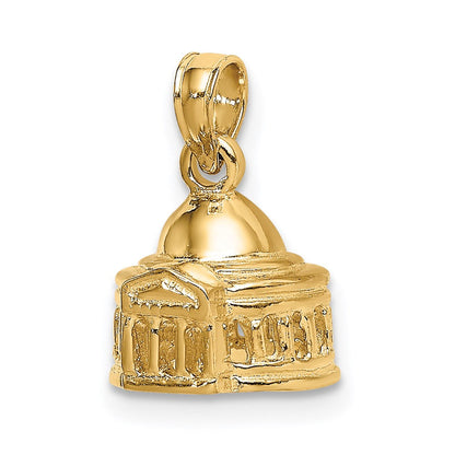 14K Gelbgold 3D-Charm „Jefferson Memorial Gebäude Washington“