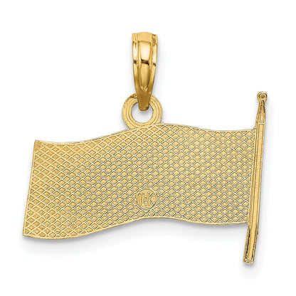 14K Gelbgold American Flag Charm
