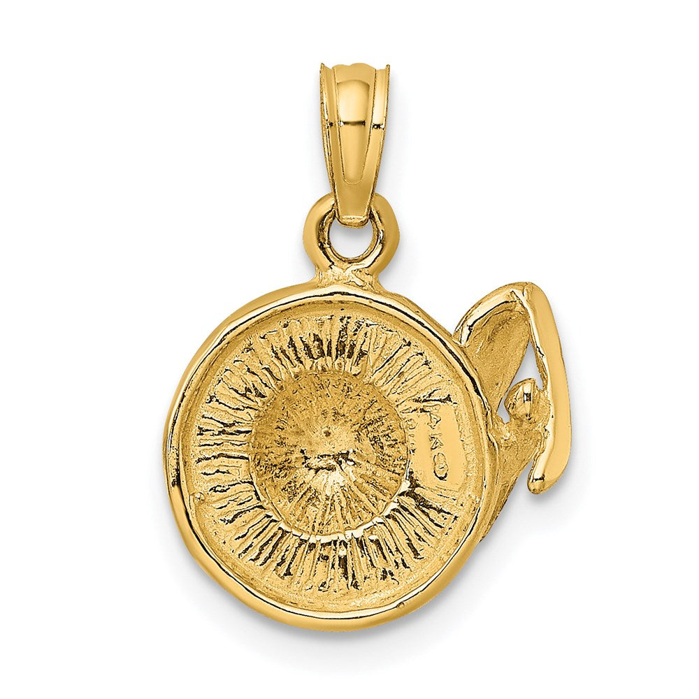 14K Gelbgold 3-D Sonnenhut-Charm mit Sonnenbrille