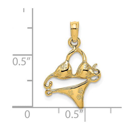 14K Gelbgold Bikini Bathing Suit Charm