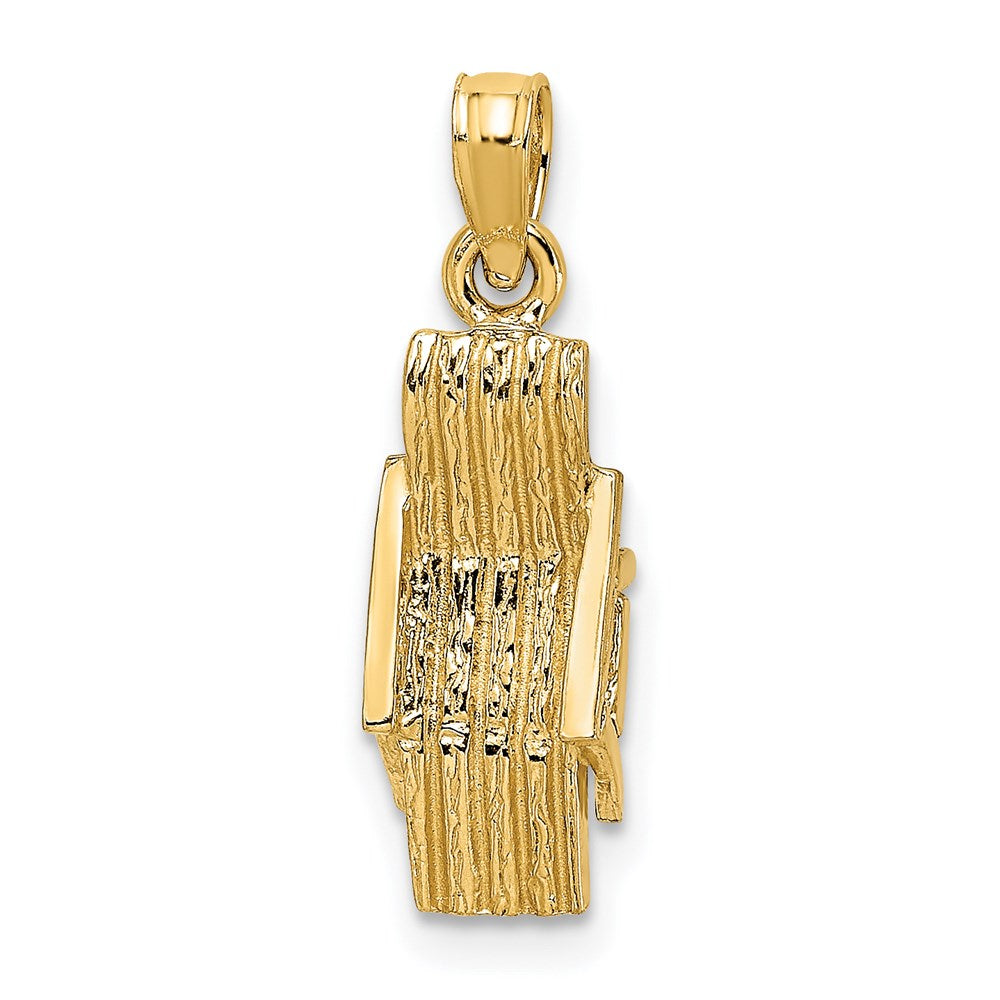 14K Gelbgold 3-d Lounge Beach Chair Charm