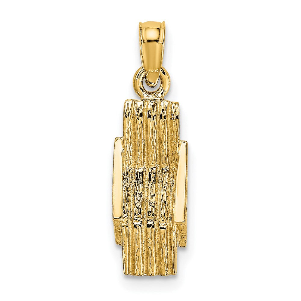 14K Gelbgold 3-d Lounge Beach Chair Charm